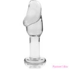 NEBULA SERIES BY IBIZA - MODEL 6 ANAL PLUG BOROSILICATE GLASS CLEAR 12.5 CM -O- 4 CM