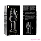NEBULA SERIES BY IBIZA - MODEL 6 ANAL PLUG BOROSILICATE GLASS CLEAR 12.5 CM -O- 4 CM