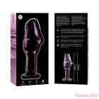 NEBULA SERIES BY IBIZA - MODEL 6 ANAL PLUG BOROSILICATE GLASS PINK 12.5 CM -O- 4 CM