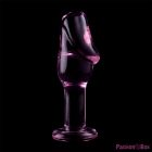 NEBULA SERIES BY IBIZA - MODEL 6 ANAL PLUG BOROSILICATE GLASS PINK 12.5 CM -O- 4 CM