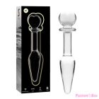 NEBULA SERIES BY IBIZA - MODEL 7 ANAL PLUG BOROSILICATE GLASS CLEAR 13.5 CM -O- 3 CM