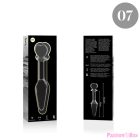 NEBULA SERIES BY IBIZA - MODEL 7 ANAL PLUG BOROSILICATE GLASS CLEAR 13.5 CM -O- 3 CM