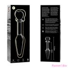 NEBULA SERIES BY IBIZA - MODEL 7 ANAL PLUG BOROSILICATE GLASS CLEAR 13.5 CM -O- 3 CM