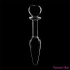 NEBULA SERIES BY IBIZA - MODEL 7 ANAL PLUG BOROSILICATE GLASS CLEAR 13.5 CM -O- 3 CM