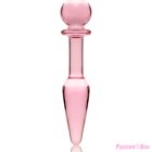 NEBULA SERIES BY IBIZA - MODEL 7 ANAL PLUG BOROSILICATE GLASS PINK 13.5 CM -O- 3 CM