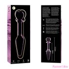 NEBULA SERIES BY IBIZA - MODEL 7 ANAL PLUG BOROSILICATE GLASS PINK 13.5 CM -O- 3 CM