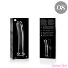 NEBULA SERIES BY IBIZA - MODEL 8 DILDO BOROSILICATE GLASS CLEAR 14.5 CM -O- 2 CM