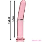 NEBULA SERIES BY IBIZA - MODEL 8 DILDO BOROSILICATE GLASS PINK 14.5 CM -O- 2 CM
