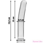 NEBULA SERIES BY IBIZA - MODEL 9 DILDO BOROSILICATE GLASS CLEAR 15.5 CM -O- 2.5 CM