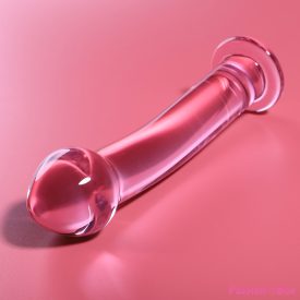   NEBULA SERIES BY IBIZA - MODEL 11 DILDO BOROSILICATE GLASS PINK 16 CM -O- 3 CM