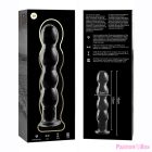 NEBULA SERIES BY IBIZA - MODEL 10 DILDO BOROSILICATE GLASS CLEAR 16.5 CM -O- 3.5 CM