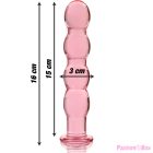 NEBULA SERIES BY IBIZA - MODEL 10 DILDO BOROSILICATE GLASS PINK 16.5 CM -O- 3.5 CM