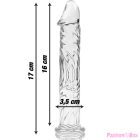 NEBULA SERIES BY IBIZA - MODEL 12 DILDO BOROSILICATE GLASS CLEAR 17 CM -O- 3.5 CM