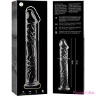 NEBULA SERIES BY IBIZA - MODEL 12 DILDO BOROSILICATE GLASS CLEAR 17 CM -O- 3.5 CM