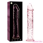 NEBULA SERIES BY IBIZA - MODEL 12 DILDO BOROSILICATE GLASS PINK 17 CM -O- 3.5 CM