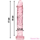 NEBULA SERIES BY IBIZA - MODEL 12 DILDO BOROSILICATE GLASS PINK 17 CM -O- 3.5 CM