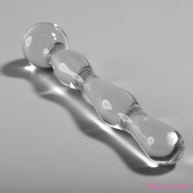   NEBULA SERIES BY IBIZA - MODEL 13 DILDO BOROSILICATE GLASS CLEAR 18 CM -O- 3.5 CM