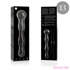 NEBULA SERIES BY IBIZA - MODEL 13 DILDO BOROSILICATE GLASS CLEAR 18 CM -O- 3.5 CM