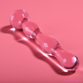   NEBULA SERIES BY IBIZA - MODEL 13 DILDO BOROSILICATE GLASS PINK 18 CM -O- 3.5 CM