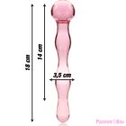 NEBULA SERIES BY IBIZA - MODEL 13 DILDO BOROSILICATE GLASS PINK 18 CM -O- 3.5 CM