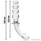 NEBULA SERIES BY IBIZA - MODEL 14 DILDO BOROSILICATE GLASS CLEAR 18.5 CM -O- 3 CM