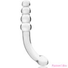 NEBULA SERIES BY IBIZA - MODEL 14 DILDO BOROSILICATE GLASS CLEAR 18.5 CM -O- 3 CM