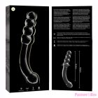 NEBULA SERIES BY IBIZA - MODEL 14 DILDO BOROSILICATE GLASS CLEAR 18.5 CM -O- 3 CM