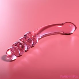   NEBULA SERIES BY IBIZA - MODEL 14 DILDO BOROSILICATE GLASS PINK 18.5 CM -O- 3 CM