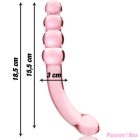 NEBULA SERIES BY IBIZA - MODEL 14 DILDO BOROSILICATE GLASS PINK 18.5 CM -O- 3 CM