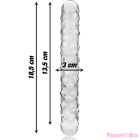NEBULA SERIES BY IBIZA - MODEL 15 DILDO BOROSILICATE GLASS CLEAR 18.5 CM -O- 3 CM