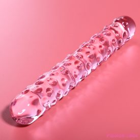   NEBULA SERIES BY IBIZA - MODEL 15 DILDO BOROSILICATE GLASS PINK 18.5 CM -O- 3 CM