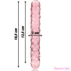 NEBULA SERIES BY IBIZA - MODEL 15 DILDO BOROSILICATE GLASS PINK 18.5 CM -O- 3 CM