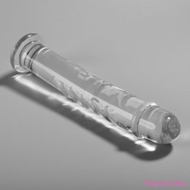   NEBULA SERIES BY IBIZA - MODEL 16 DILDO BOROSILICATE GLASS CLEAR 18.5 CM -O- 3 CM