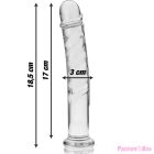 NEBULA SERIES BY IBIZA - MODEL 16 DILDO BOROSILICATE GLASS CLEAR 18.5 CM -O- 3 CM
