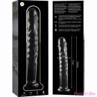NEBULA SERIES BY IBIZA - MODEL 16 DILDO BOROSILICATE GLASS CLEAR 18.5 CM -O- 3 CM