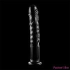 NEBULA SERIES BY IBIZA - MODEL 16 DILDO BOROSILICATE GLASS CLEAR 18.5 CM -O- 3 CM