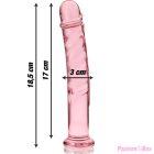 NEBULA SERIES BY IBIZA - MODEL 16 DILDO BOROSILICATE GLASS PINK 18.5 CM -O- 3 CM