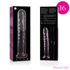 NEBULA SERIES BY IBIZA - MODEL 16 DILDO BOROSILICATE GLASS PINK 18.5 CM -O- 3 CM