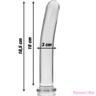 NEBULA SERIES BY IBIZA - MODEL 17 DILDO BOROSILICATE GLASS CLEAR 18.5 CM -O- 3 CM