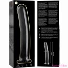 NEBULA SERIES BY IBIZA - MODEL 17 DILDO BOROSILICATE GLASS CLEAR 18.5 CM -O- 3 CM