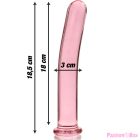 NEBULA SERIES BY IBIZA - MODEL 17 DILDO BOROSILICATE GLASS PINK 18.5 CM -O- 3 CM