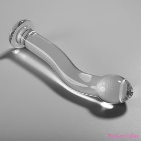   NEBULA SERIES BY IBIZA - MODEL 18 DILDO BOROSILICATE GLASS CLEAR 18.5 CM -O- 3.5 CM