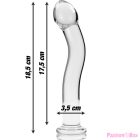 NEBULA SERIES BY IBIZA - MODEL 18 DILDO BOROSILICATE GLASS CLEAR 18.5 CM -O- 3.5 CM