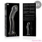 NEBULA SERIES BY IBIZA - MODEL 18 DILDO BOROSILICATE GLASS CLEAR 18.5 CM -O- 3.5 CM