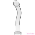 NEBULA SERIES BY IBIZA - MODEL 18 DILDO BOROSILICATE GLASS CLEAR 18.5 CM -O- 3.5 CM
