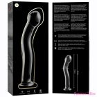 NEBULA SERIES BY IBIZA - MODEL 18 DILDO BOROSILICATE GLASS CLEAR 18.5 CM -O- 3.5 CM