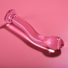   NEBULA SERIES BY IBIZA - MODEL 18 DILDO BOROSILICATE GLASS PINK 18.5 CM -O- 3.5 CM