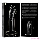 NEBULA SERIES BY IBIZA - MODEL 19 DILDO BOROSILICATE GLASS CLEAR 18.5 CM -O- 4 CM