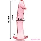 NEBULA SERIES BY IBIZA - MODEL 19 DILDO BOROSILICATE GLASS PINK 18.5 CM -O- 4 CM
