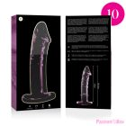 NEBULA SERIES BY IBIZA - MODEL 19 DILDO BOROSILICATE GLASS PINK 18.5 CM -O- 4 CM